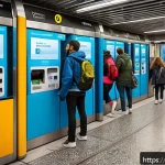 홍콩 옥토퍼스 카드 사용법 - A bustling urban metro station in a major Spanish city, showing diverse commuters using contactless ...