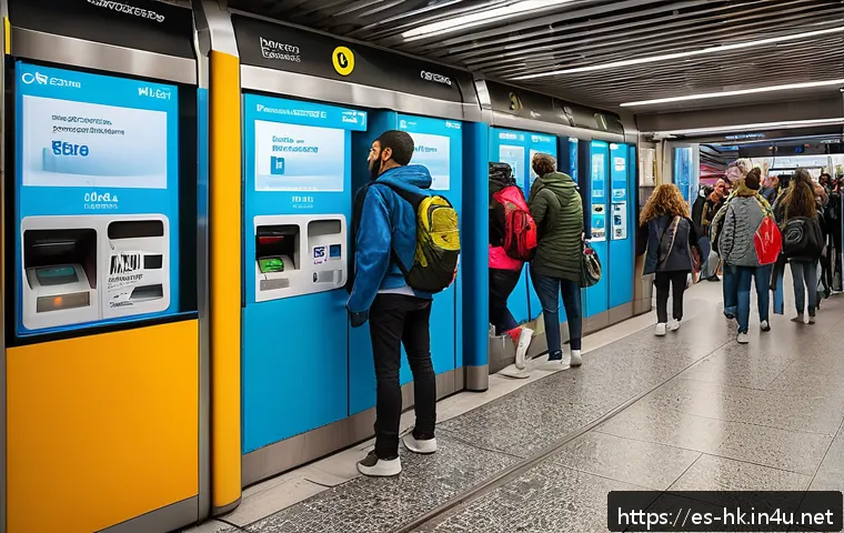 홍콩 옥토퍼스 카드 사용법 - A bustling urban metro station in a major Spanish city, showing diverse commuters using contactless ...